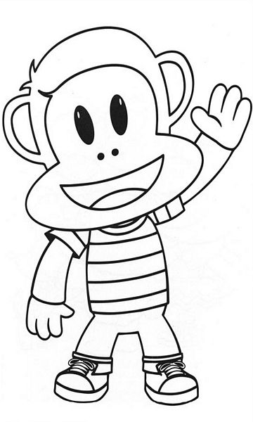 kolorowanka Juliusz Junior malowanka do wydruku małpka Disney z bajki dla dzieci nr 5
